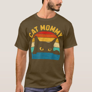 Camiseta Cat Mamãe Vintage Retro Vintage Cats Lover Mãe Mot