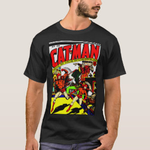 Camiseta CAT-MAN Comics dos anos 1940