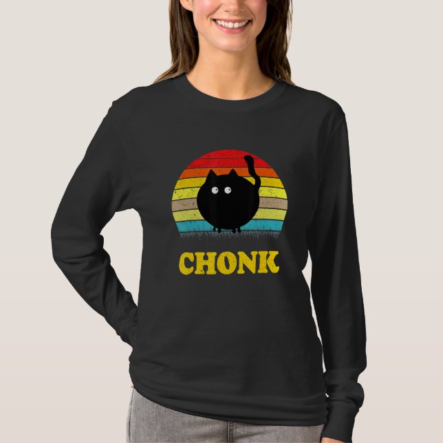 Camiseta Cat Memage Vintage Chonk Cat (Frente)