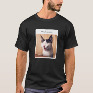 Camiseta Cat Meme quando estou brincando