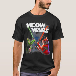 Camiseta Cat Meow Wars Sobrevive Gatos Engraçados Animais P
