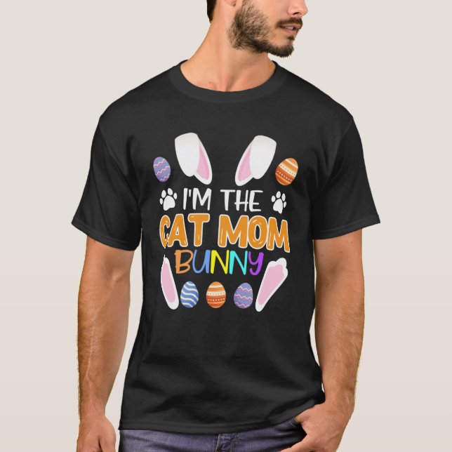 Camiseta Cat  Mom Bunny Easter Bunny Catfans Mother (Frente)