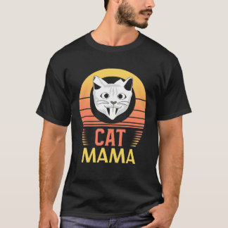 Camiseta Cat Mom Ca Vintage Eighties Style Cat Mama 5