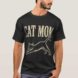 Camiseta Cat Mom – Camiseta de Gato Vintage Distre