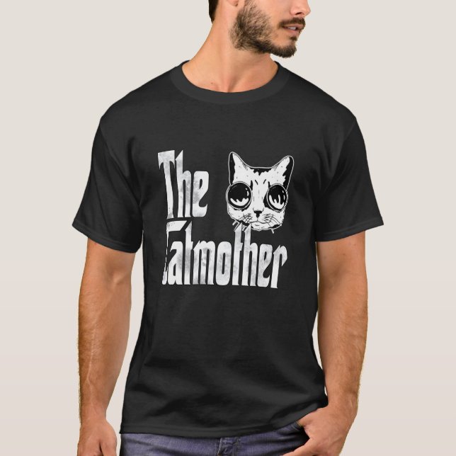 Camiseta Cat Mom Catmother Goggles Cat Mother Kitty Mommy (Frente)