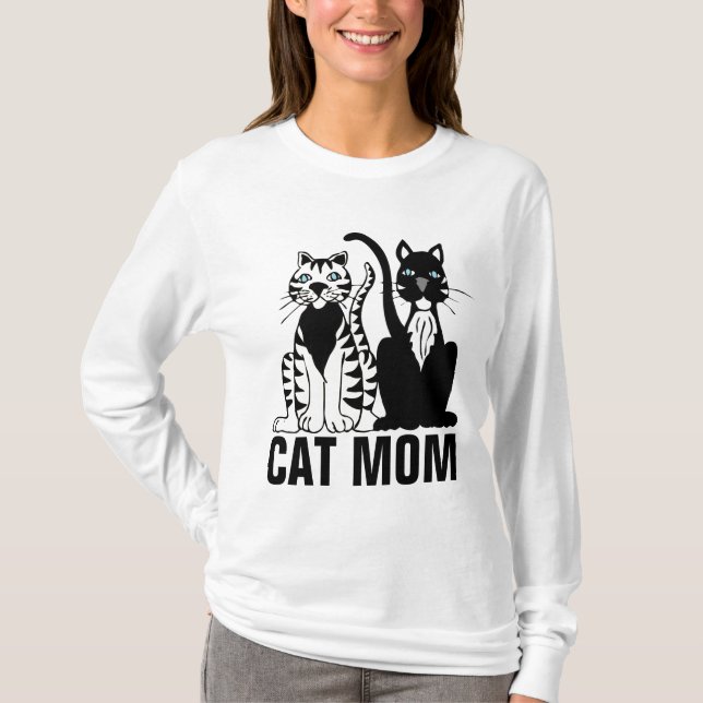CAMISETA CAT MOM LADIES CAT T SHIRTS (Frente)