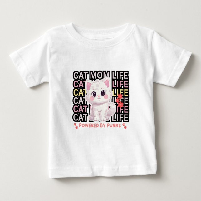 Camiseta Cat Mom Life funny (Frente)