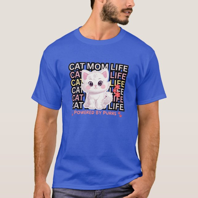 Camiseta Cat Mom Life funny (Frente)