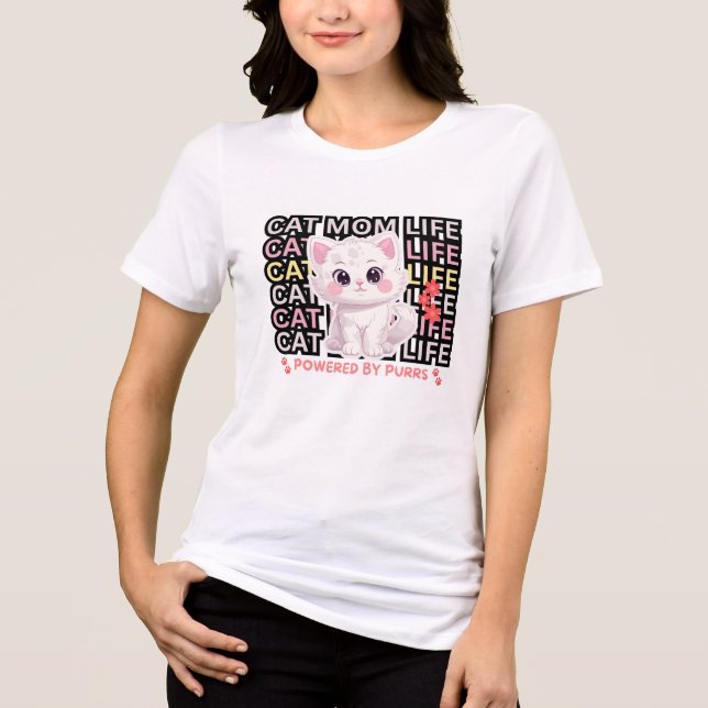 Camiseta Cat Mom Life funny (Frente)
