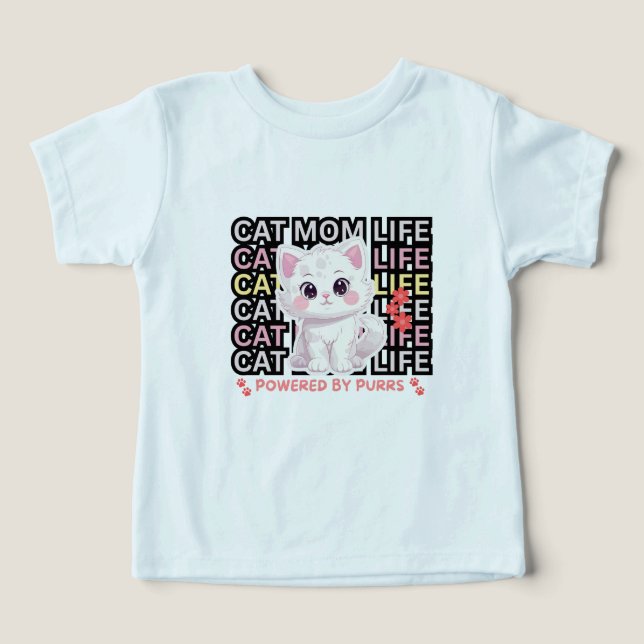 Camiseta Cat Mom Life funny (Design frontal)