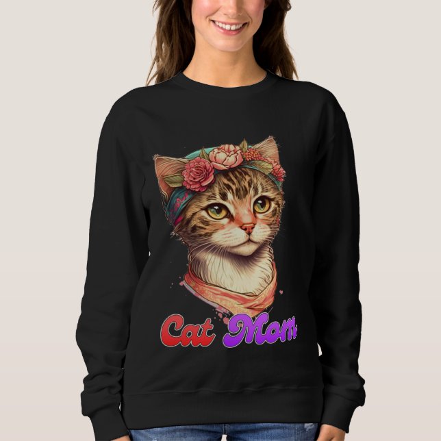 Camiseta Cat Mom Mama Kitty Kitten  Mommy Mother s Day  1 (Frente)
