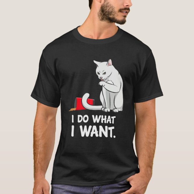 Camiseta Cat Mom Women I Do What I Want  Cat (Frente)