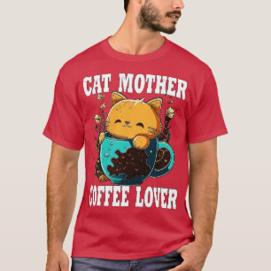 Camiseta Cat Mother Coffee Lover 303