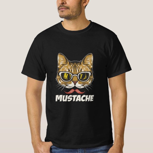 Camiseta Cat Mustache (Frente)