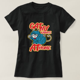 Camiseta Cat My Karate Em Casa