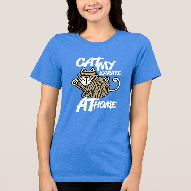 Camiseta Cat My Karate Em Casa (Frente)