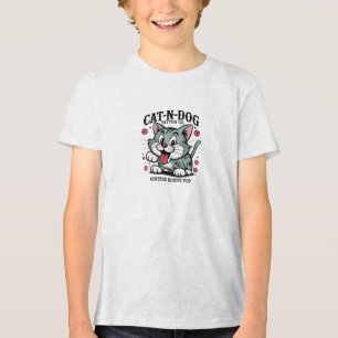 Camiseta Cat-N-Dog Tattoo Co. - Vintage Pop Art Desi