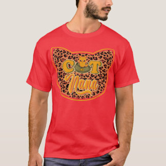 Camiseta Cat Nana Cute Leopard Gato Engraçado Proprietário