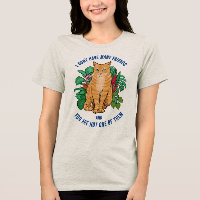 Camiseta Cat não é amigável (Frente)