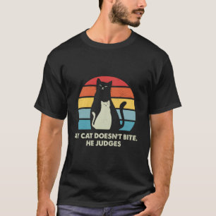 Camiseta Cat Não Morde O Gato Gosta De Gatinho Engraçado