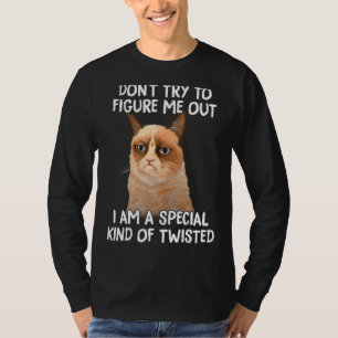 Camiseta Cat não tente me descobrir que estou meio torcida