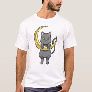 Camiseta Cat Night Moon