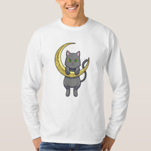 Camiseta Cat Night Moon