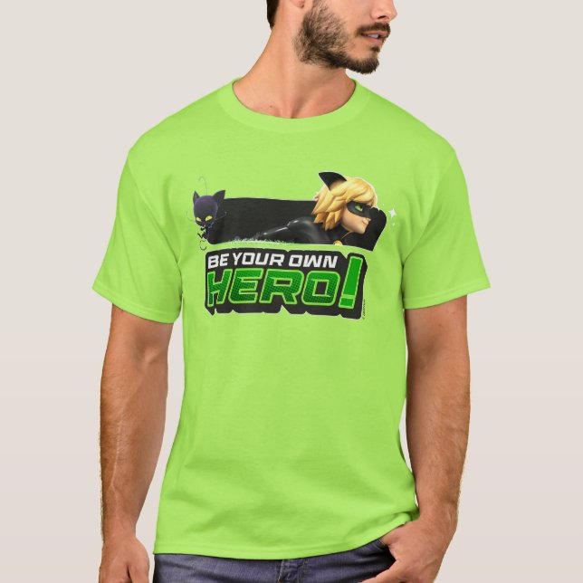 Camiseta Cat Noir | Seja Seu Próprio Herói (Frente)