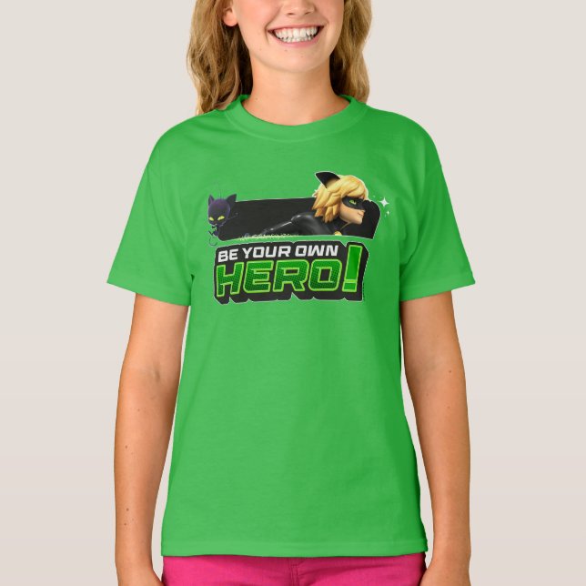 Camiseta Cat Noir | Seja Seu Próprio Herói (Frente)