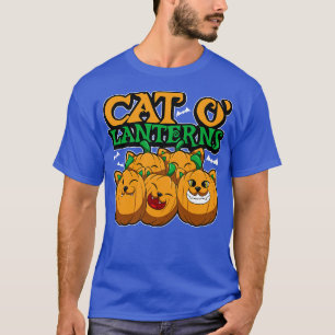 Camiseta Cat OLanternas Kitten Pumpkins Figurino Felino