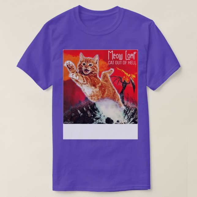Camiseta Cat Outta Hell (Frente do Design)