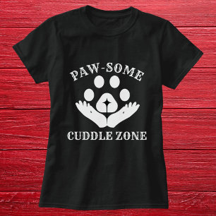 Camiseta Cat Paw Cuddle Zone Funny Cute Modern Personalizad