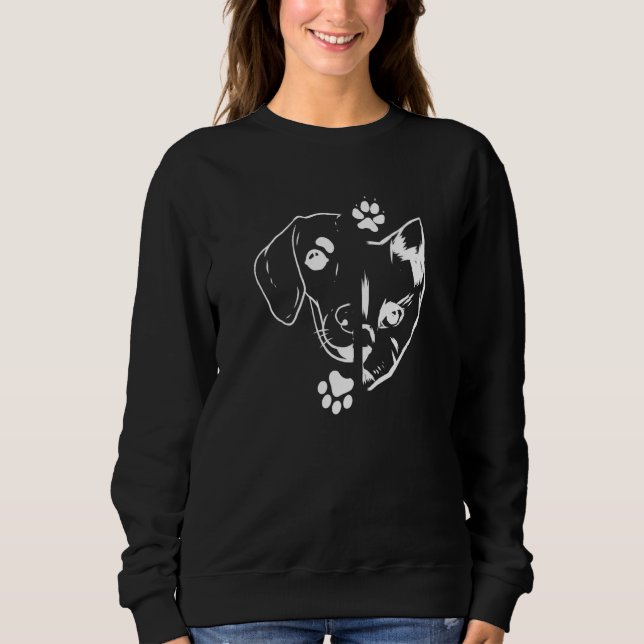 Camiseta Cat Paw Dog Paw Cat Owner Dog Owner Cat  Dog & Cat (Frente)