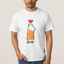 Camiseta Cat Paw Holding Heart | Gato Fofo Minimal