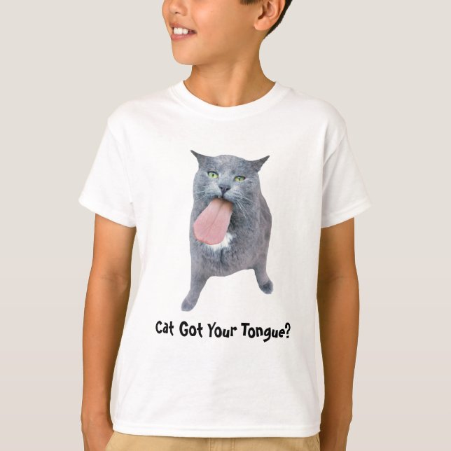 Camiseta Cat Pegou Sua Língua? (Frente)