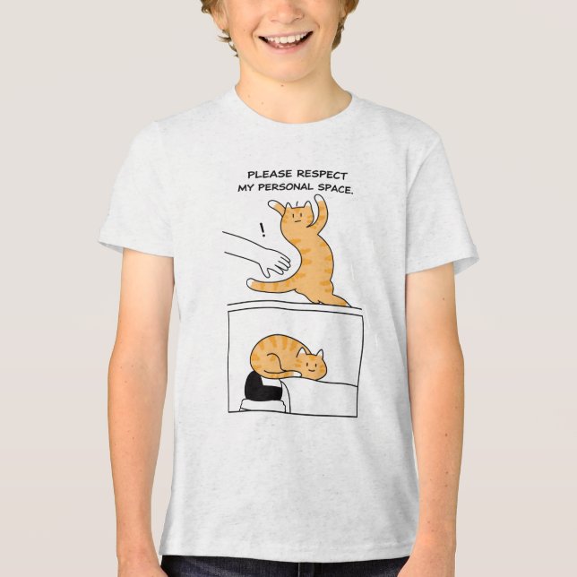 Camiseta Cat Personal Space Please Respect Me Introvert Com (Frente)
