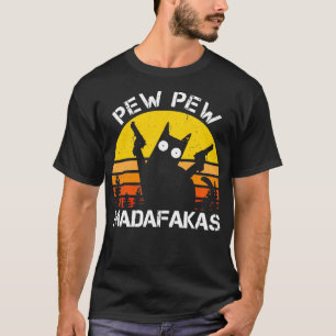 Camiseta CAT Pew Madafakas Crazy Summer Cat com Arma