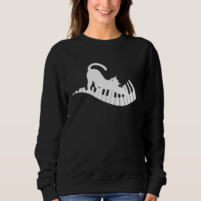 Camiseta Cat Piano Music   2 (Frente)