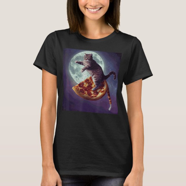 Camiseta Cat Pizza Moon (Frente)