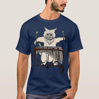 Camiseta Cat Playing Vibraphone  Jazz Marimba