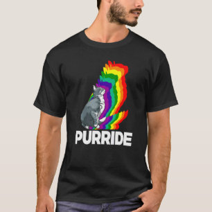 Camiseta Cat Priride Gato Giro Gato Cotovelo Gato Gato Gato