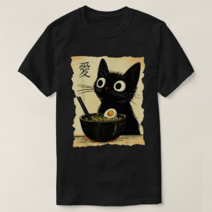 Camiseta Cat Ra Ramen Noodles Japonês Anime Kawaii