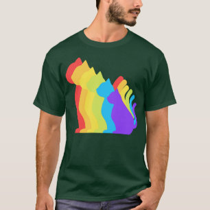 Camiseta Cat Rainbow