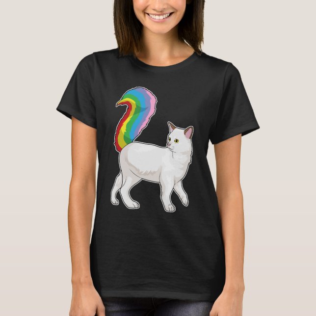 Camiseta Cat Rainbow (Frente)