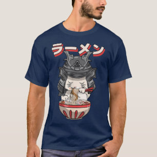 Camiseta Cat Ramen Gatinho Japonês Kawaii Anime Neko Noodle