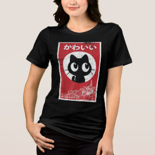 Camiseta Cat Ramen Japonês Engraçado Gráfico Kawaii Anime G