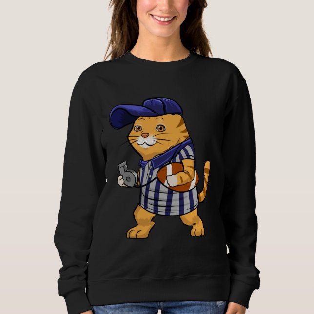 Camiseta Cat Referee Football Hat  Loves Pet  Mens Kids (Frente)