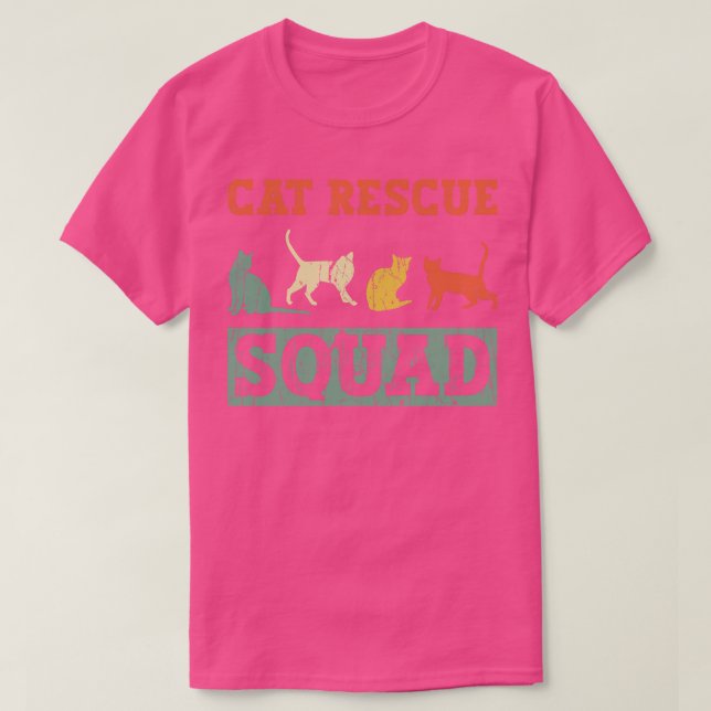 Camiseta Cat Rescut Squad Animal Rights Ativista Animal S (Frente do Design)