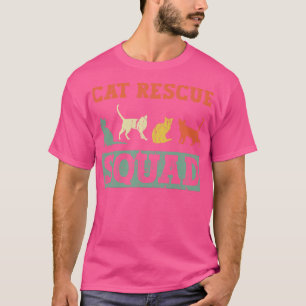 Camiseta Cat Rescut Squad Animal Rights Ativista Animal S