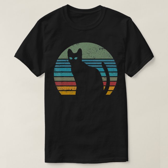 Camiseta Cat Retro Vintage Style (Frente do Design)
